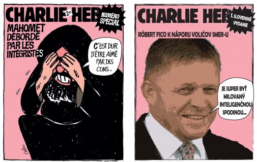 Prvá titulka slovenského Charlie Hebdo